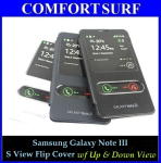 Samsung Galaxy Note III S View Flip Cover (Up & Down View) + Free Screen Protector